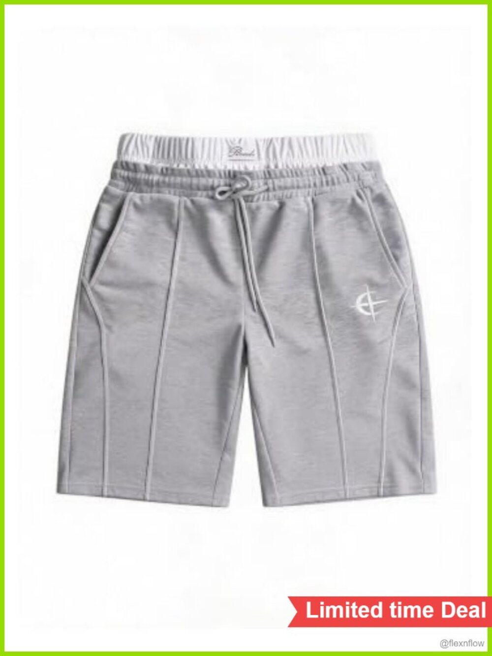 VIPWOLF Men's Y2K Baggy Wide Leg Track Shorts Double Waisted